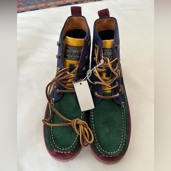 POLO RALPH LAUREN Ranger Mid Color-Blocked Suede Boot - Picture 2 of 3